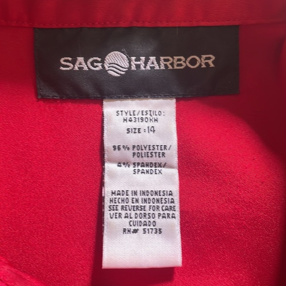 Sag harbor silky feel blouse size 14 - Picture 7 of 8